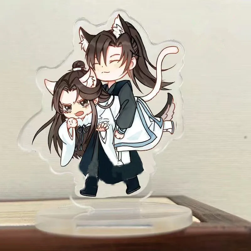 The Husky And His White Cat Shizun Chu Wanning Mo Ran Cosplay Stand Figure Model Decor Anime Keychain Cute Bag Pendant Key Ring