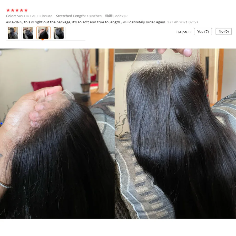 Wow Angel 7X7 6X6 5X5 HD Lace Closure Frontal Echthaar Glattes Haar Hautnahe Vorgezupfte HD Lace Closure Nur Echthaar – Detail 4
