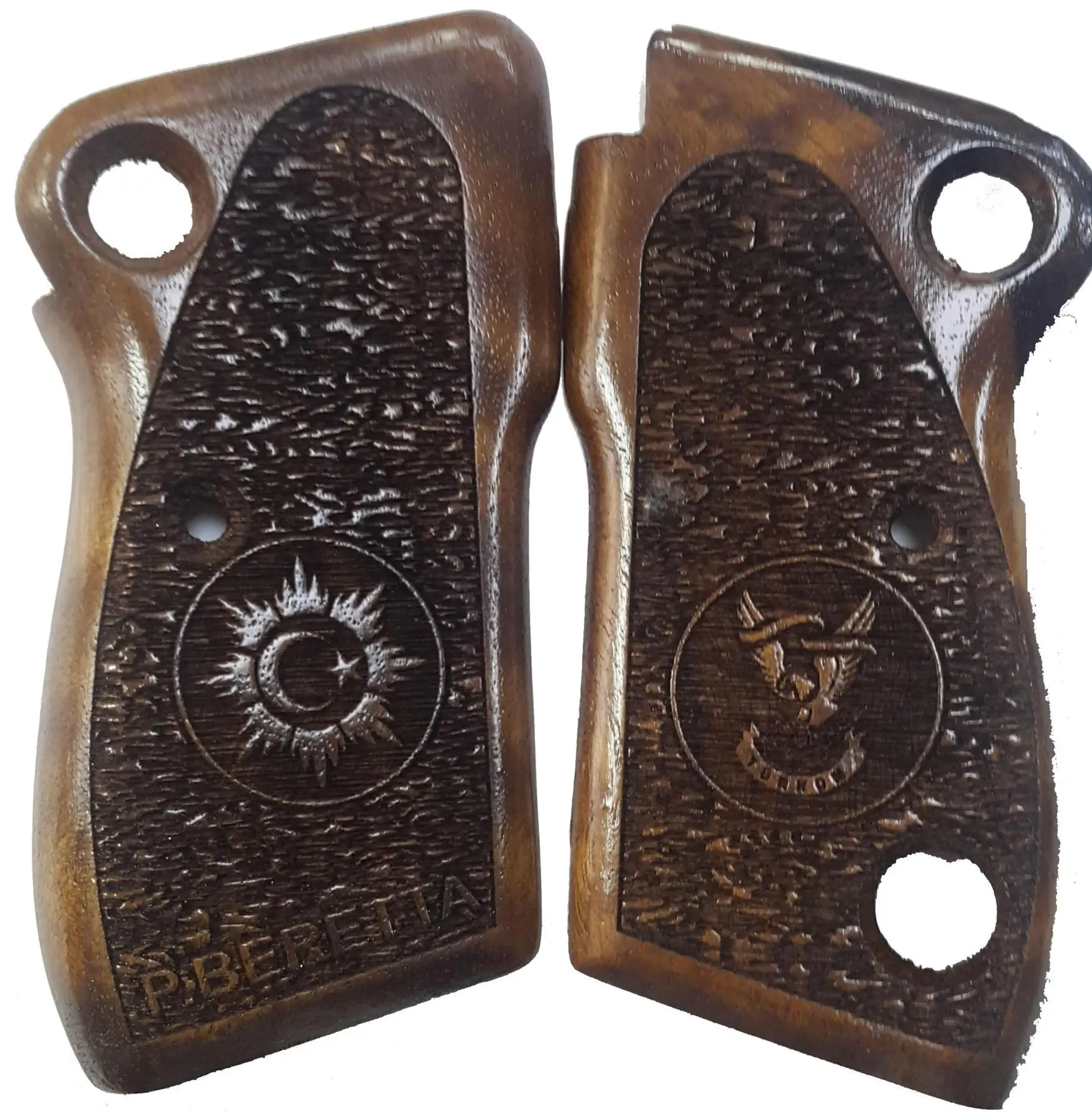 

Double Button Beretta Wooden Grips