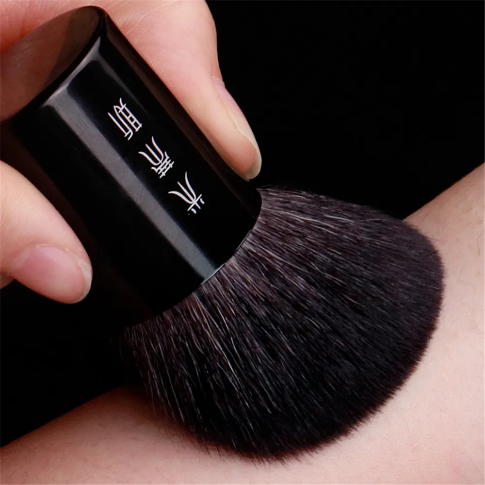 Buff Bronzer Powder Kabuki Makeup Brush - Natural Bristle on-the-go Powder Blush Bronzer Brush