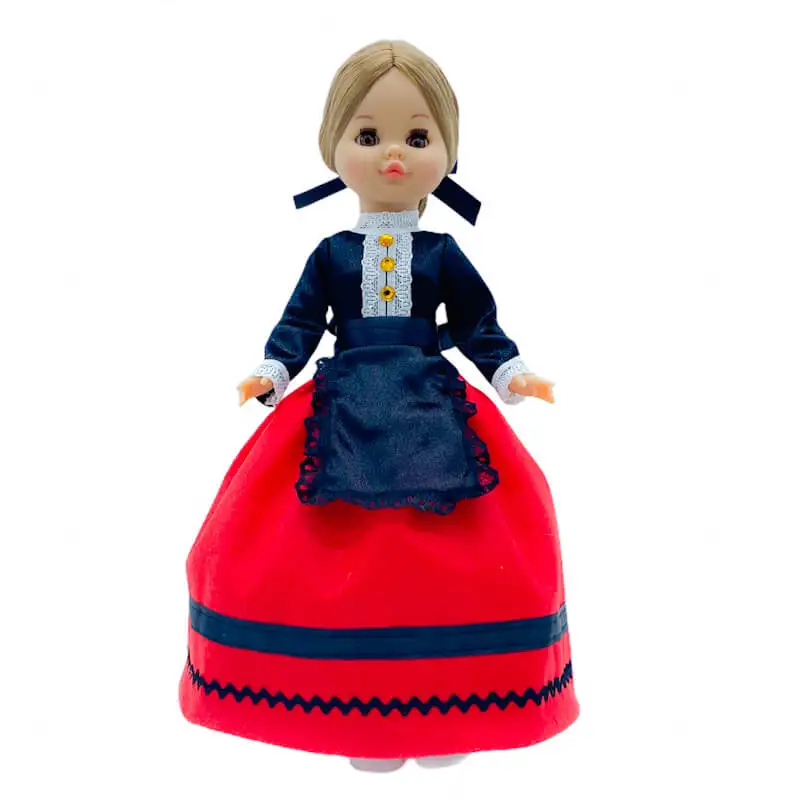 Doll Collection Sintra original 40 cm regional dress typical Burgos Burgos made in Spain by Folk crafts.