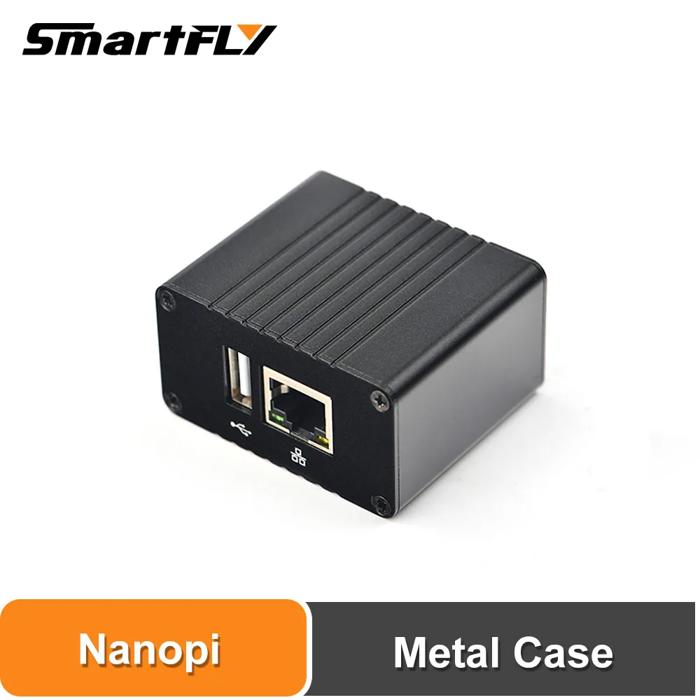 Smartfly FriendlyElec NanoPi NEO/NEO2/ZERO/NEO2 Black Demoboard Metal Case Heat Sink outer box case