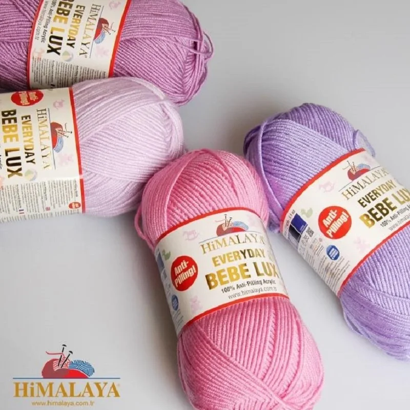 4 Pieces - Himalaya Everyday Bebe Lux 4x100g Free Shipping! %100 Anti Pilling Yarn Hand Knitting CrochetBaby Wool Bebelux Cotton