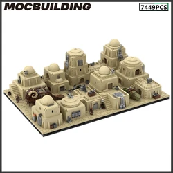 MOC Build Block Street View Model Movie Scene Mos Eisley Modular Desert City Space Technology Bricks Collection Toys Xmas Gifts