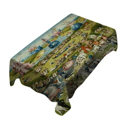 Garden Of Earthly Delights Renaissance Paintings Bosch Classic Art Fabric Rectangle Tablecloth By Ho Me Lili