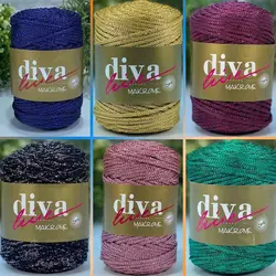 Macrame Tinsel Yarn - 100g - 75m - Chain - 32 Color Options - Accessory Materials, Door and Wall Decorations, Hand Bag, Pillow, Party, Wedd, Rope, Hammock, Home Textile, Swing, Polypropylene - DIY