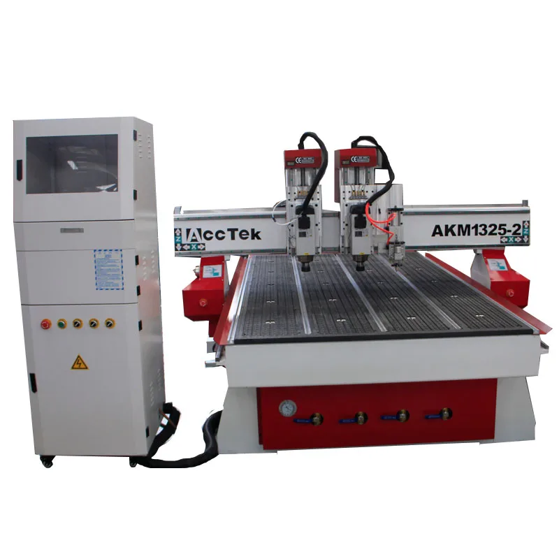 2 Heads CNC Router Machine To Cut And Carve The Wood And MDF 4 x 8 CNC Machine