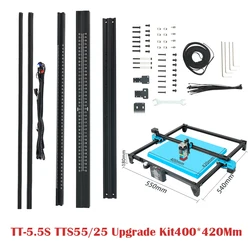 Kit de expansión de grabador láser, marco de perfil de aluminio de grabado láser de escritorio DIY, Kit de actualización de 400/600mm para TTS-55 Pro TTS-10 Pro