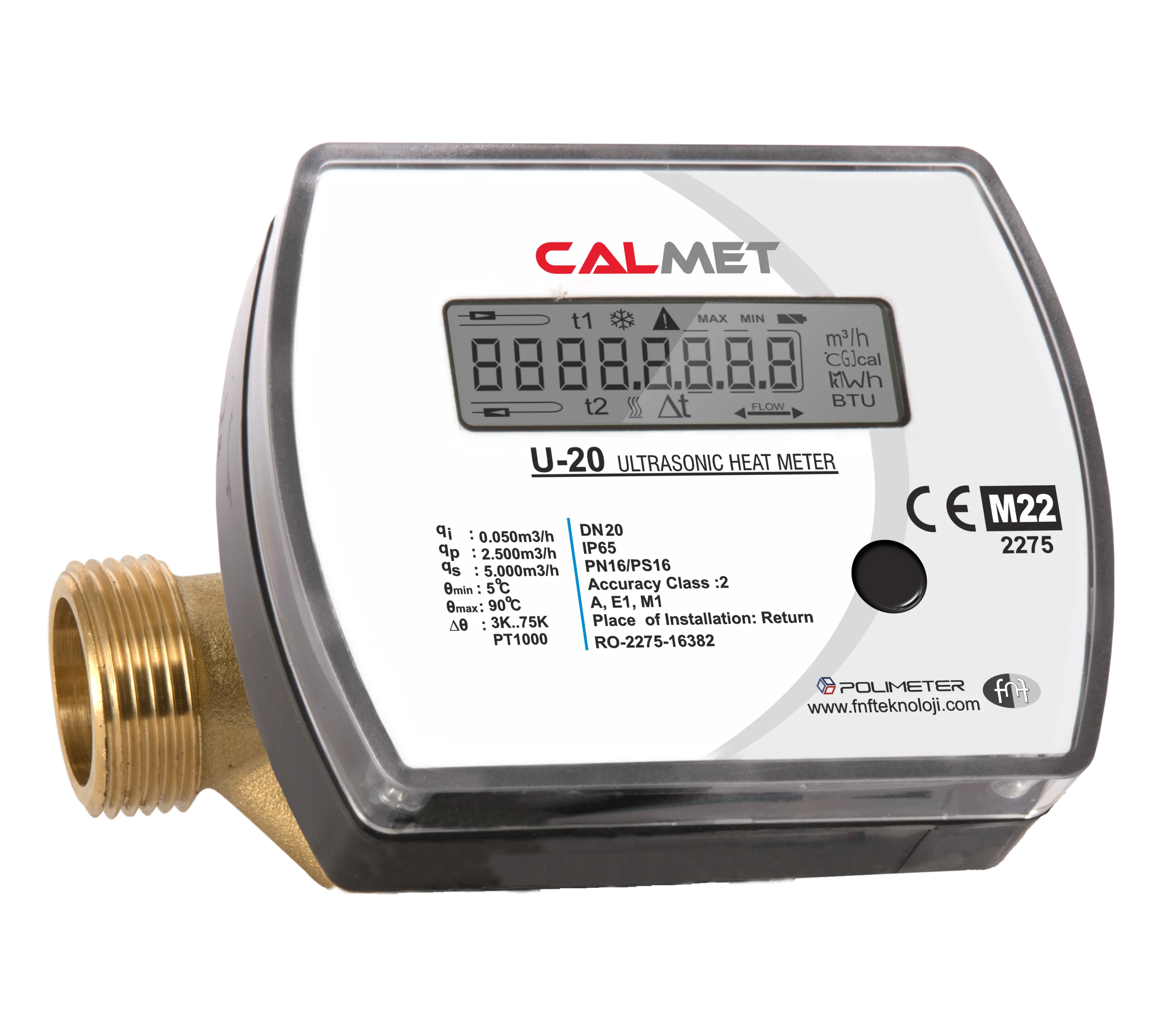 Pipeline Ultrasonic Water Heat Meter Measuring Heat Load M-Bus