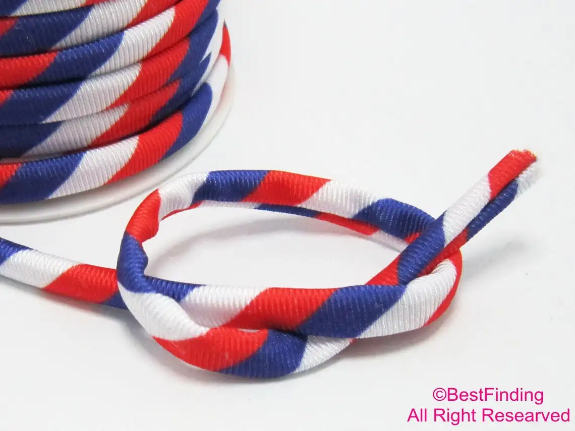 Lycra cord Netherland flag color 5mm Elastic lycra Stitched Lycra strips swimwear bikini mask making