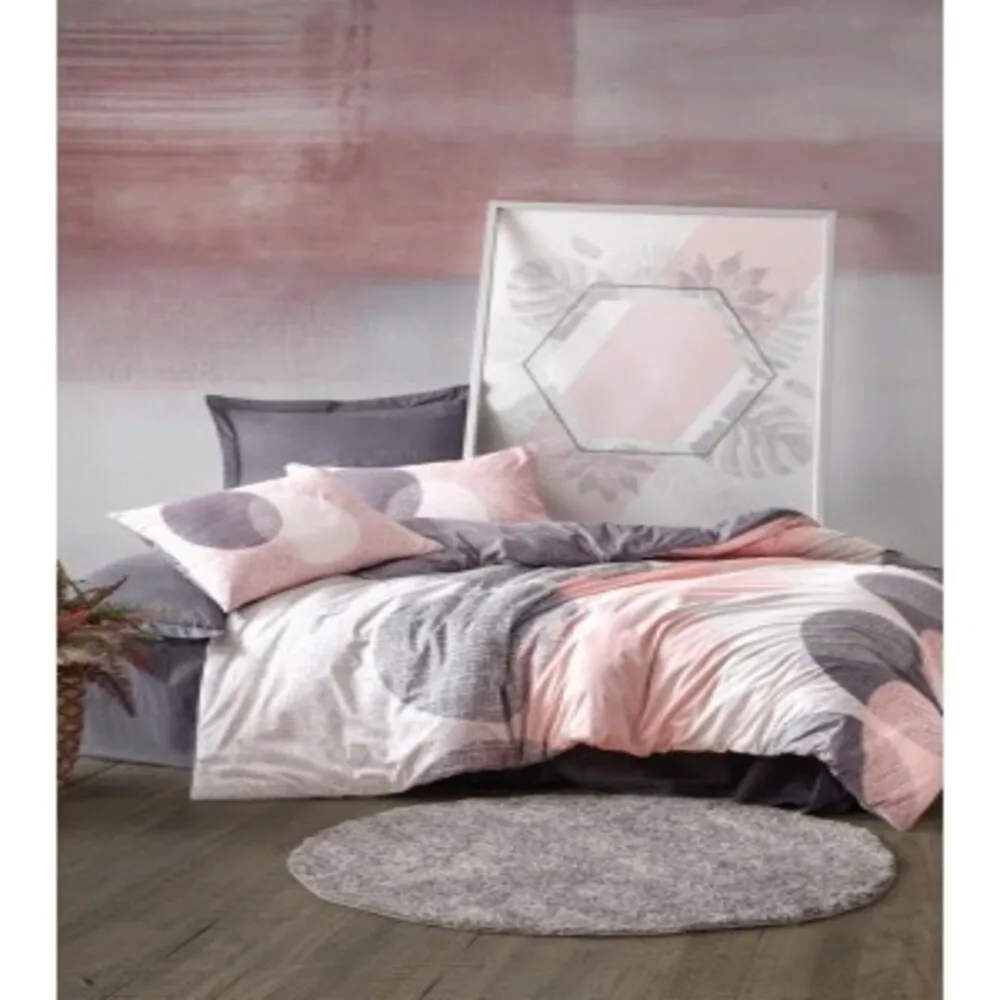 Cotton Box Ranforce Leron Duvet Cover Set - 100% Cotton Duvet cover: 160x220 Bed sheet: 160x240cm