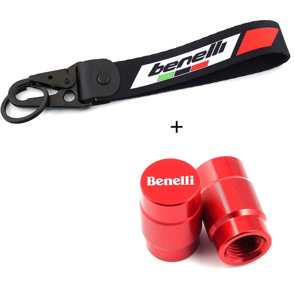 Accessories Embroidery Keychain KeyRing For Benelli 502c TRK 502 502x 251 Leoncino BJ 500 250 TNT125 300 600 Tire Valve Caps