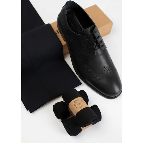 MOODLIGO Premium 6-Piece Black Bamboo Socks