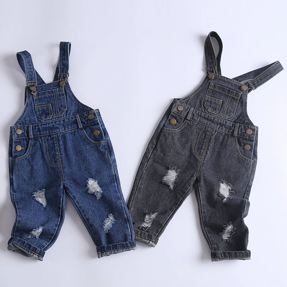 1-5T Kids Jeans Baby Rompers Spring Boys Girls Overalls Bebe Jumpsuit Pants Toddler Trousers Kids Clothes Children Clothing