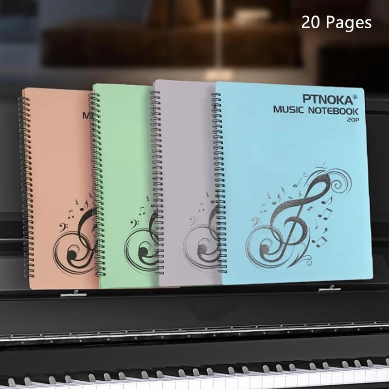 20 Pages Piano Score Folder A4 Size Music Score Paper Sheet Note Document File Organizer Storage Folder Holder Case