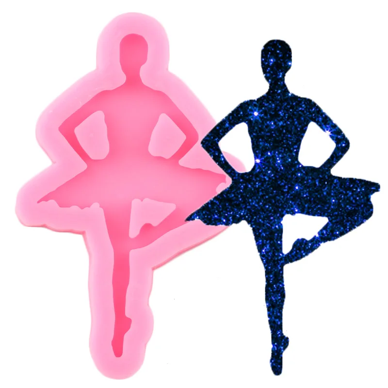 

Shiny Ballerina Silicone Molds DIY Girl Resin Epoxy Keychains Mould Jewelry Key Ring Pendant Decoration