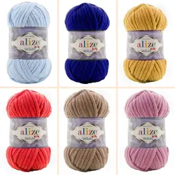 Alize Velluto Velvet Knitting Hand Yarn 30 Color Options 68 Meters (100gr) Ball - Sheep - Toys - Multicolor - Blanket - Fantasy Sweater - Hobby - Micropolyester - Socks- Amigurumi - Baby DIY - Thread