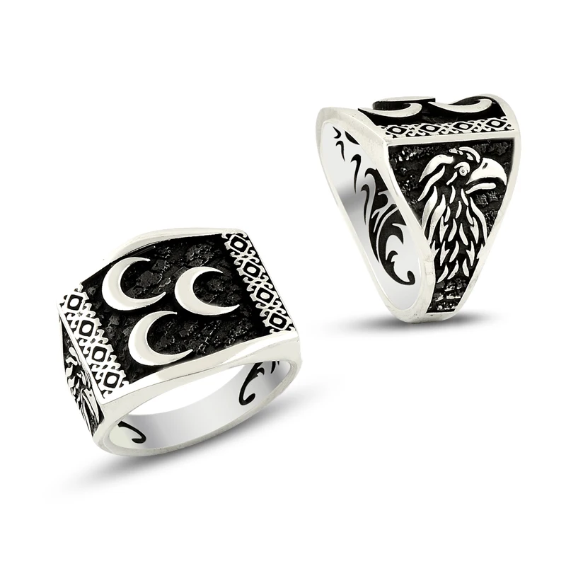 925 Silver Ethnic Turkish Rings for Men