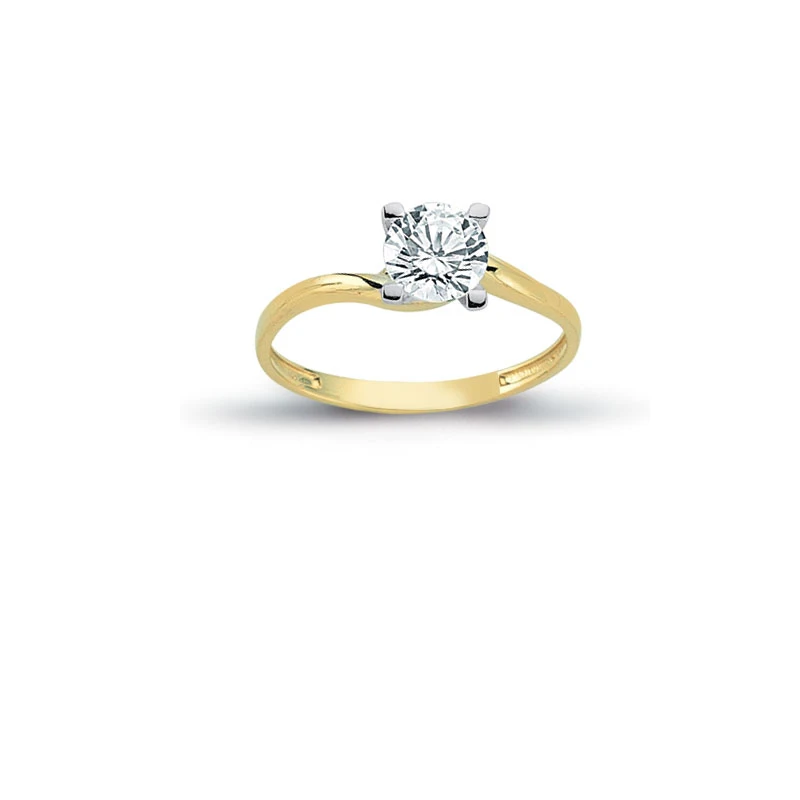 14K Solid Gold Solitaire Art Deco Engagement Wedding Ring