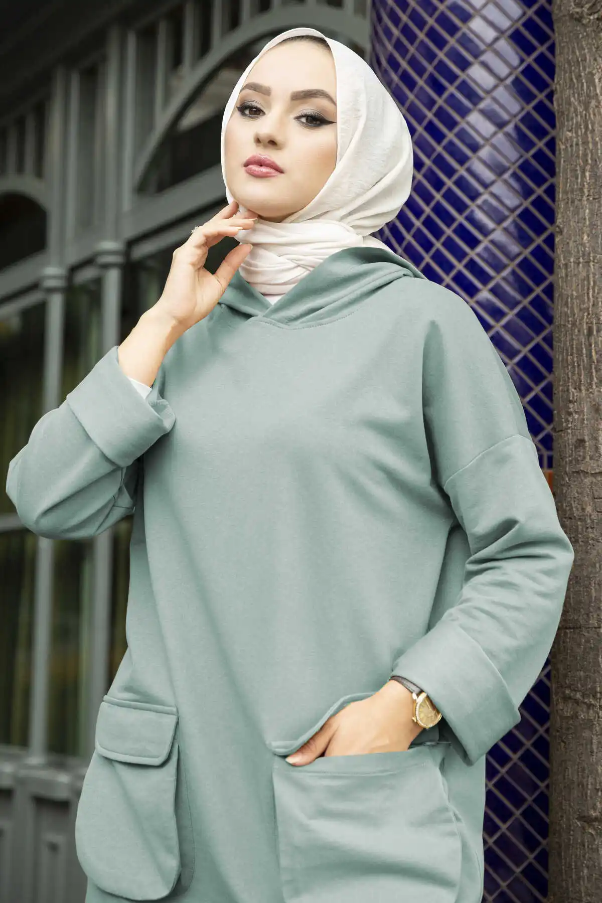 Memba Hooded Hijab Double Suit Turkey Dubai Muslim Abaya Solit Tunic Dresses Ramadan Moroccan Kaftan Islam Clothing African