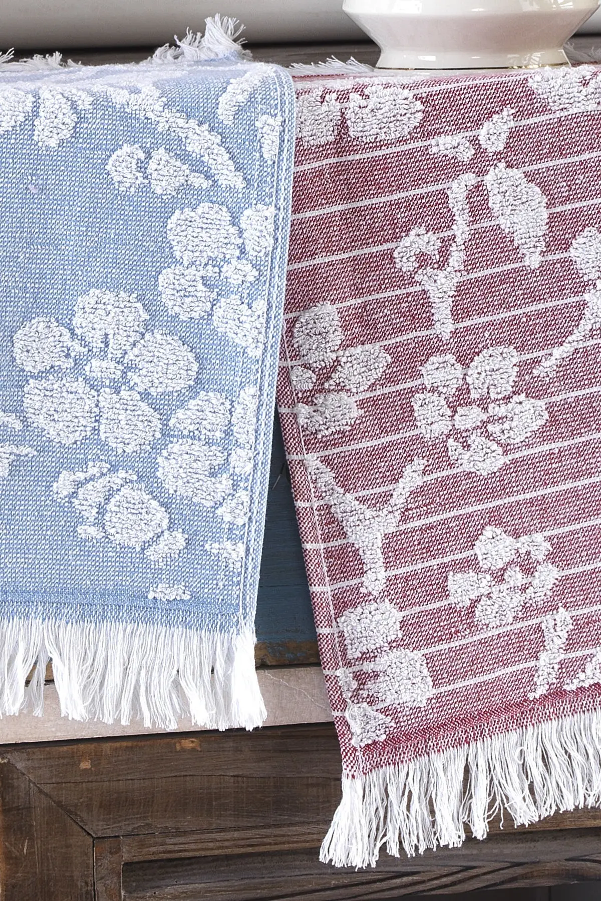 Emboss Cotton 12 Li Hand Towel Set 30x50 cm