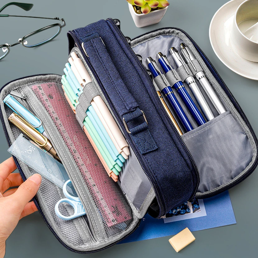 Pencil Case Trousse Ecole School Bags For Boys Cute Stationery And Office Estuche Kawaii Large Capacity Pen Box Pouch Korean Pen