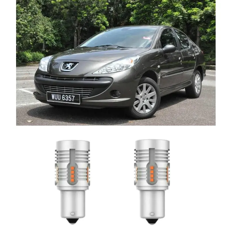 

For PEUGEOT 207 Saloon Stop lamp Front Rear Turn Signal auto Led light bulbs Car Lights Error Free canbus 100% 2pc