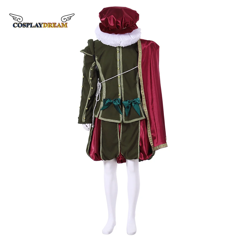 Tudor Elizabethan Aristocrat Men Victorian Prince Costume Renaissance Medieval Royal Military Suit Custom Made