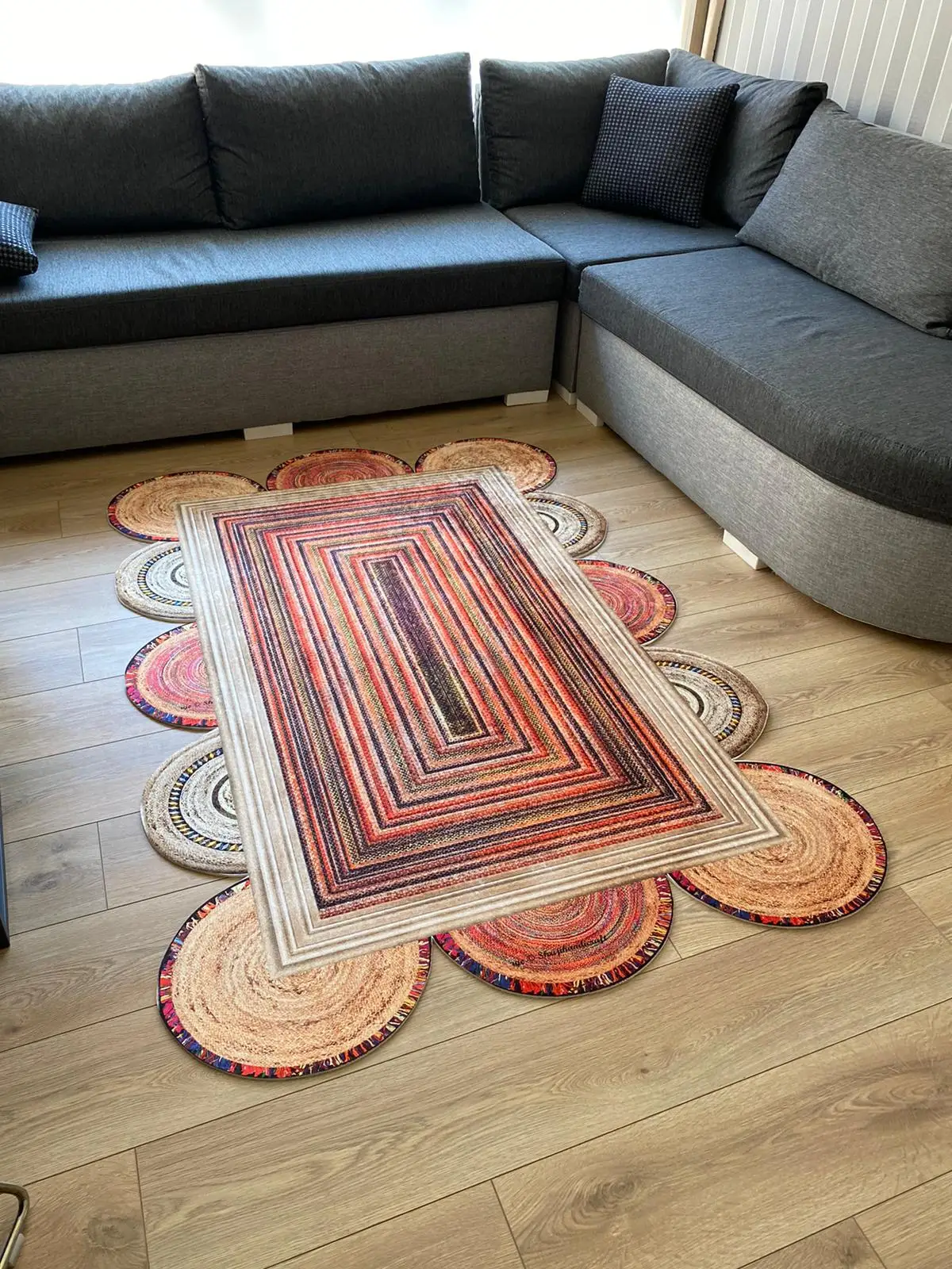 Charming Soft Surface Stylish Anti Slip Floor Living Room Corridor Carpet