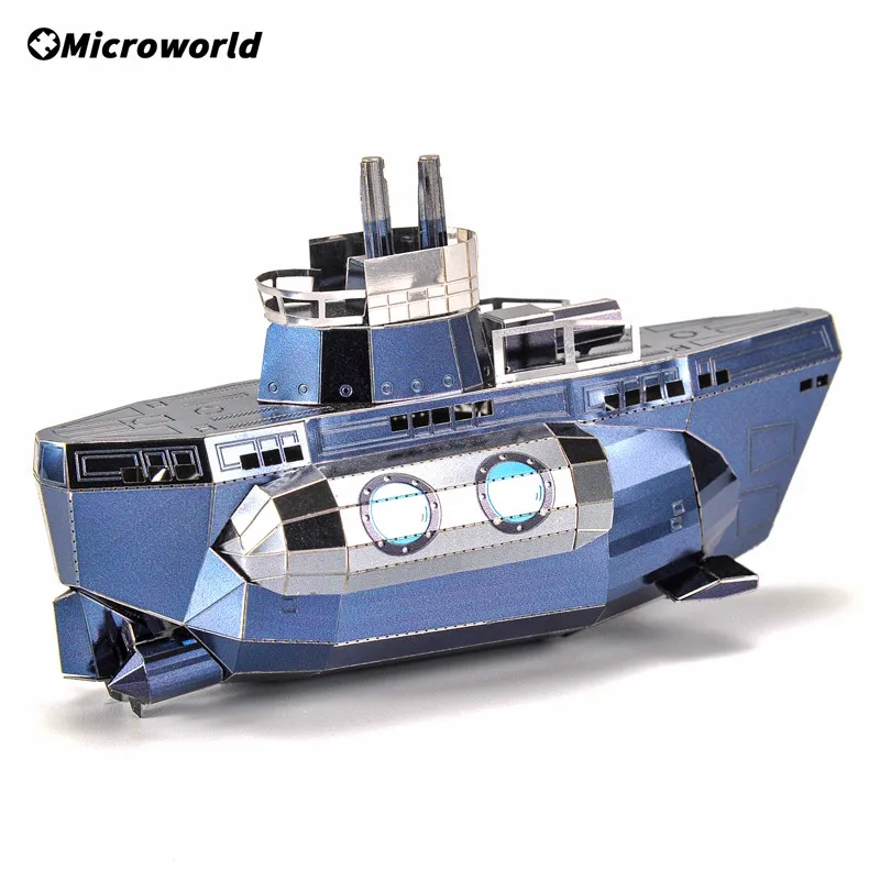 Microworld 3D Metal Puzzle Games Military Tactical Submarine Model Kits Laser Cutting DIY Jigsaw Birthdays Toys Gifts For Adult