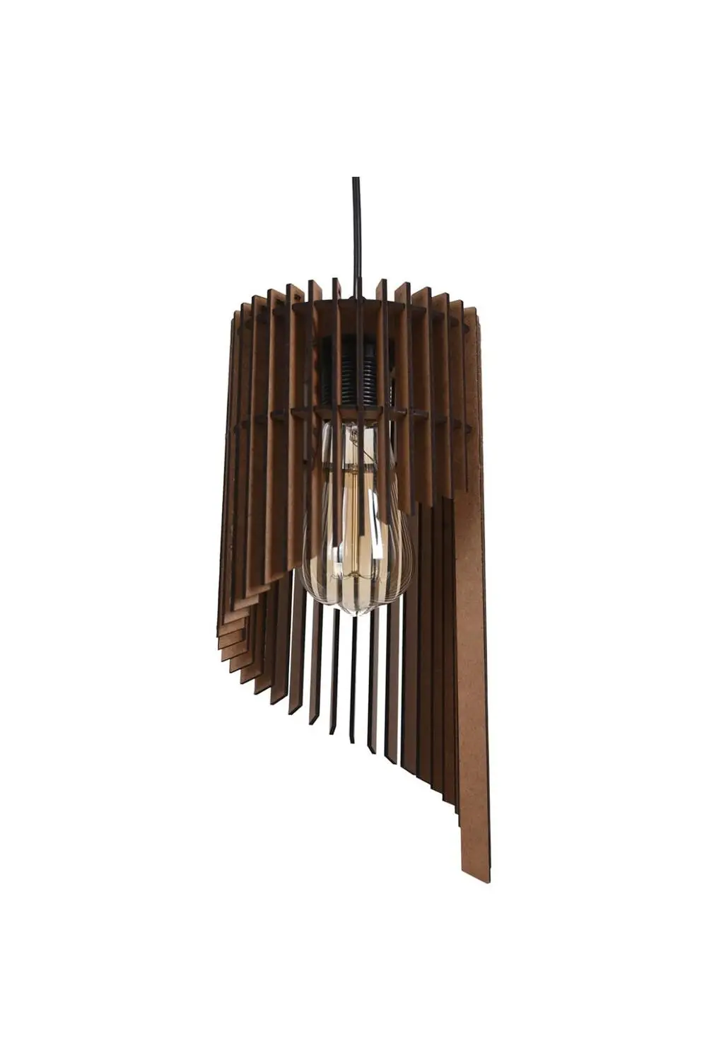 

Single Pendant Lamp Fulya Rustic Wood Chandelier Living room bedroom kitchen study area hotel modern natural wood