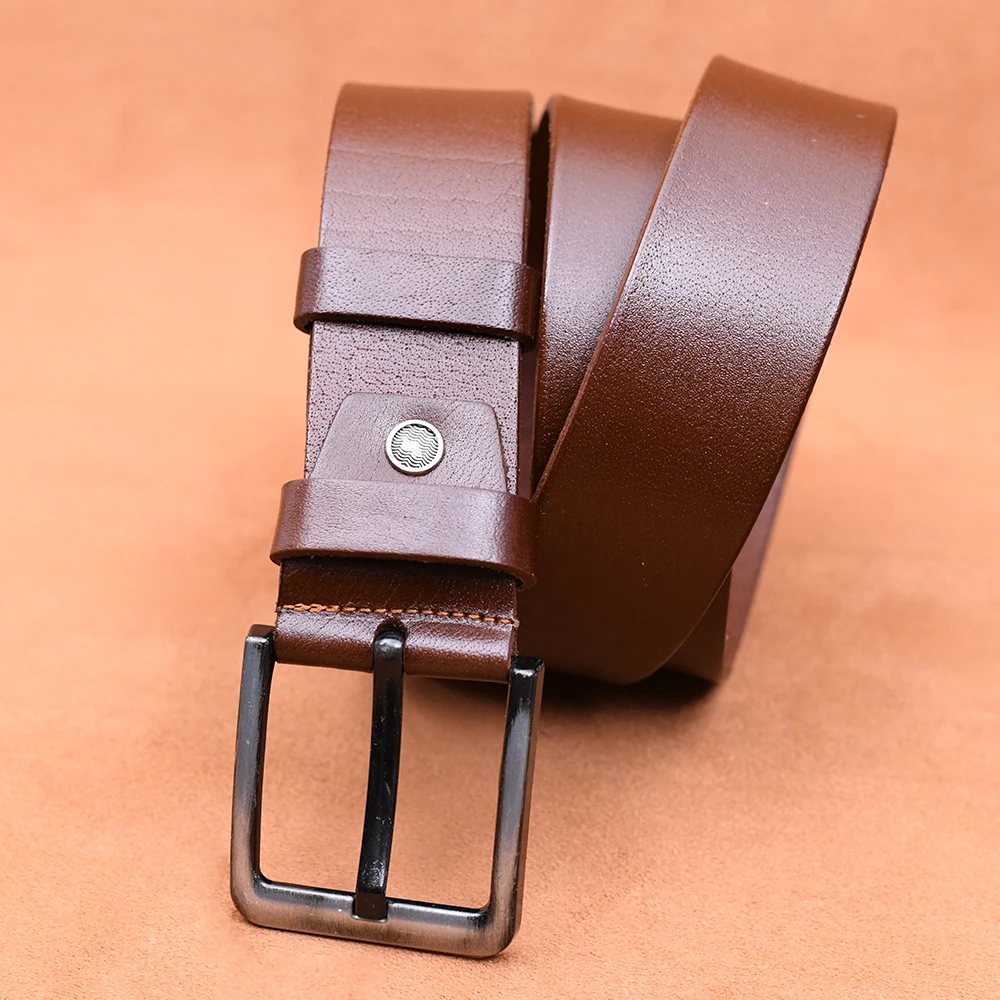 Tanyeli Leder Gürtel für Männer Hohe Qualität Original Rindsleder Echtes Luxus Handgemachte Designer Mode Pin Schnalle
