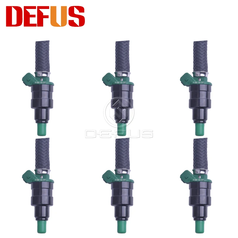 DEFUS 6x Fuel Injector 0280150206 For VOLKSWAGEN VANAGON 83-91 2.1 1.9 Injection Values 0 280 150 206 025906031 Nozzle Bico New