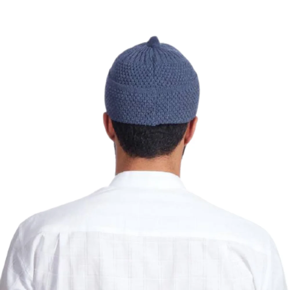 Gorro Beanie ตุรกีมุสลิมอิสลาม Kufi Taqiyah Takke Peci หมวกสวดมนต์หมวกสีทึบ Bobble ยืด