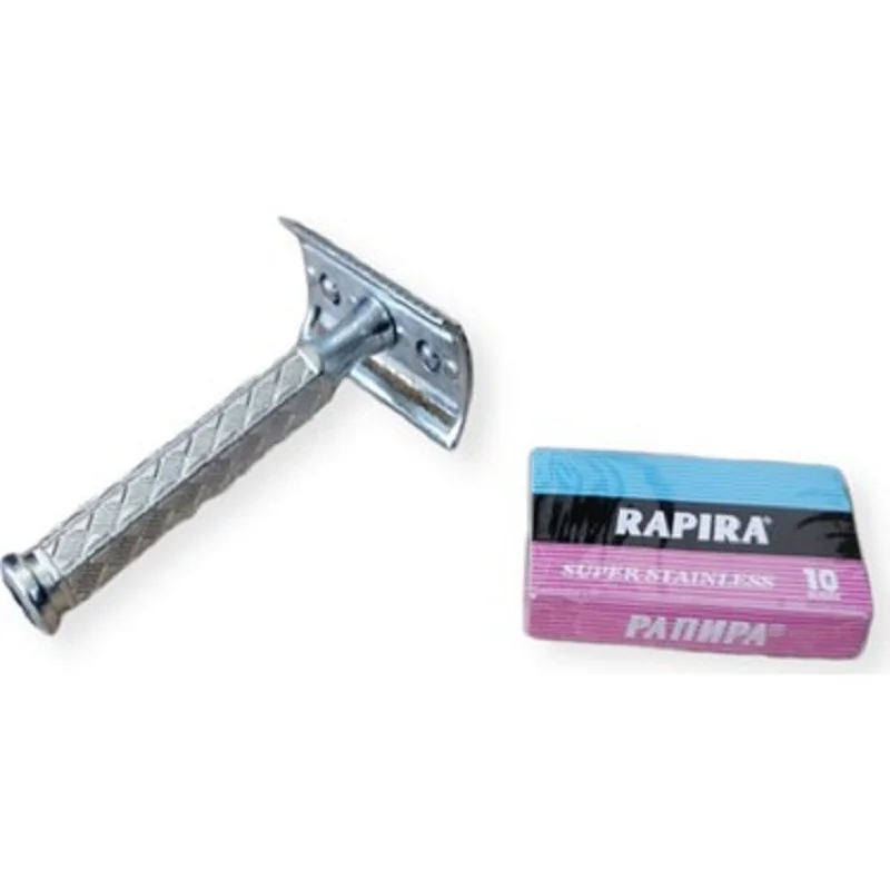 Afeitadora Yuma para hombre, recortadora de barba, moldeadora y rapera, 10 cuchillas de afeitar y 20 piezas de piedra de sangre desechable