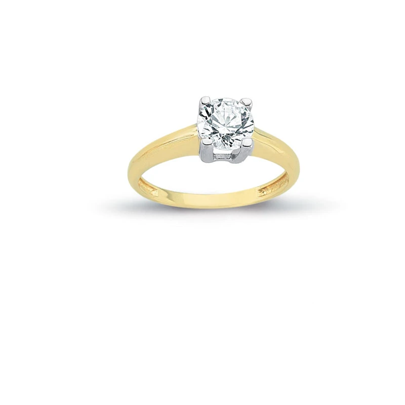 14K Solid Gold Solitaire Art Deco Engagement Wedding Ring