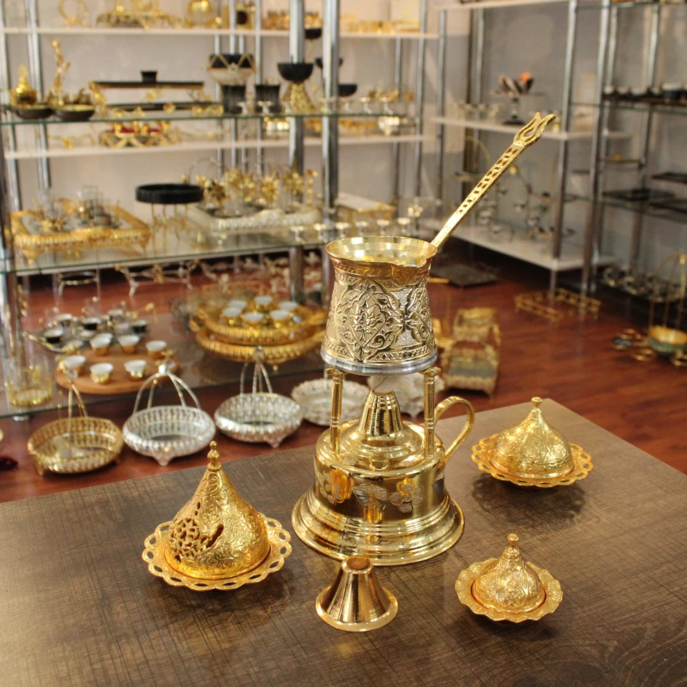 Tulpe Home Zubehör Authentische Türkisch Arabisch Messing Handmade-Kaffee Maker Alkohol Brenner Brauen