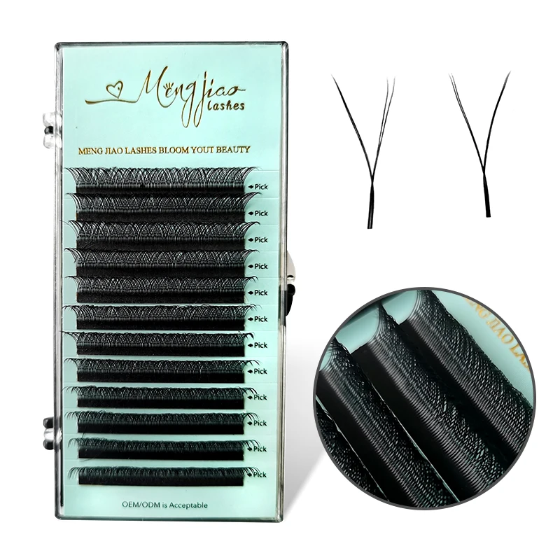 

YY Eyelash Extension 0.05 0.07 2D Y Lashes High Quality Premade Fans Eyelashes Accpet Make Own Logo Volume Lash Wholesale Price