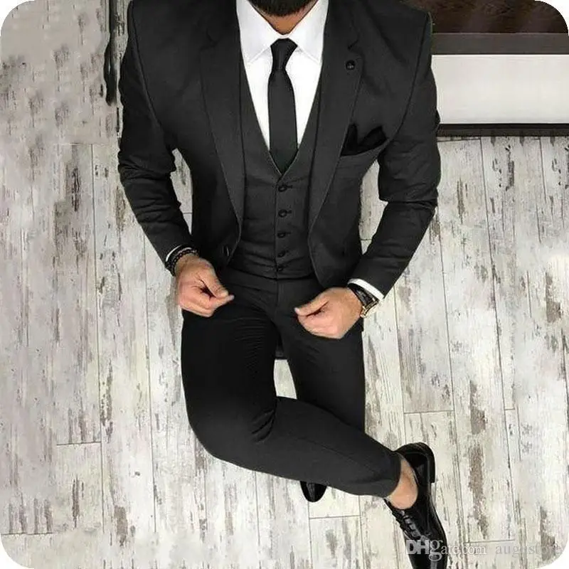 Latest Olive Green Men Suits for Groom 3 Piece Classic Wedding Tuxedo Notched Lapel Best Man Slim Fit Blazer trajes de hombre