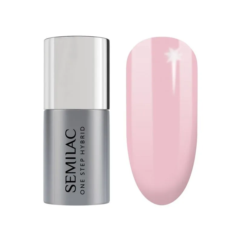 Semilac Powder Pink 198 semi-permanent cover, UV hybrid nail polish texture Gel