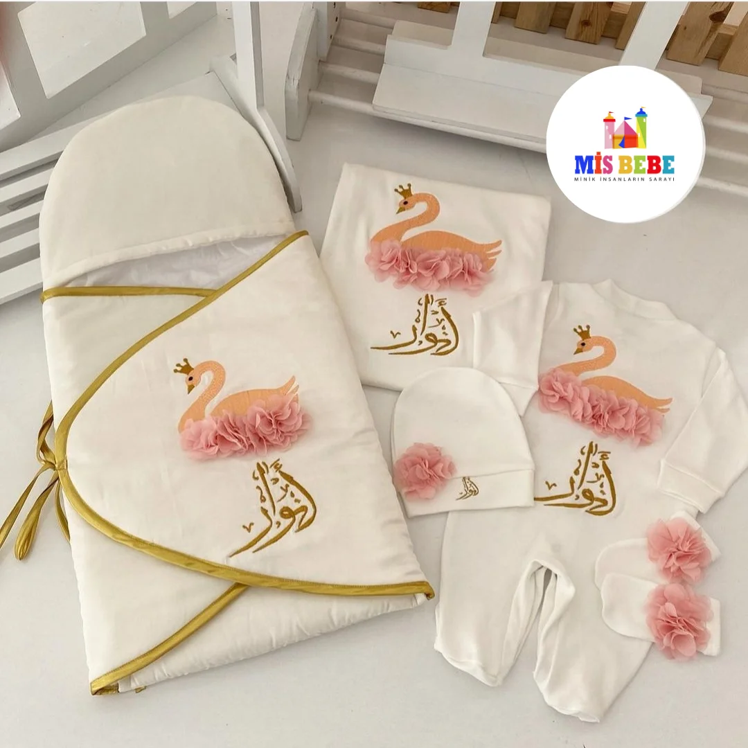 

Baby Girl Boy King Queen Newborn Personalized Outfit Clothing 5-pcs Hospital Custom Fabric Antibacterial Babies Healthy Safe