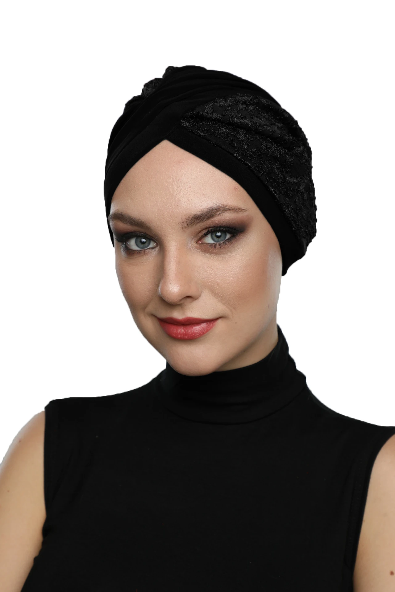 Hijab turbante de renda cruzada para mulheres muçulmanas, cachecol, boné de câncer, produto especial, boina, bandana, xale, nova moda, pronto feito, 2024