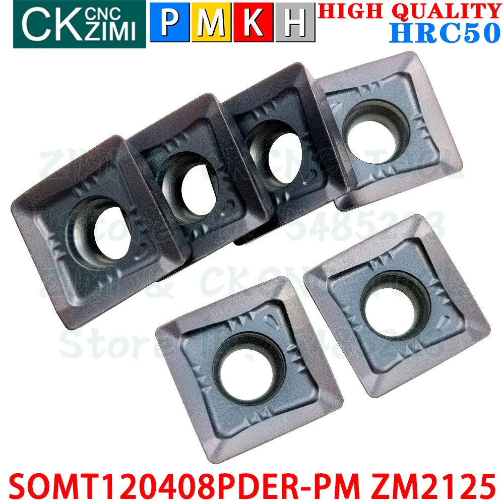SOMT120408PDER-PM ZM2125 SOMT 120408 PDERカーバイドインサートフライス盤工具高品質CNC金属旋盤フライス盤鋼およびステンレス鋼および鋳鉄用の割り出し工具