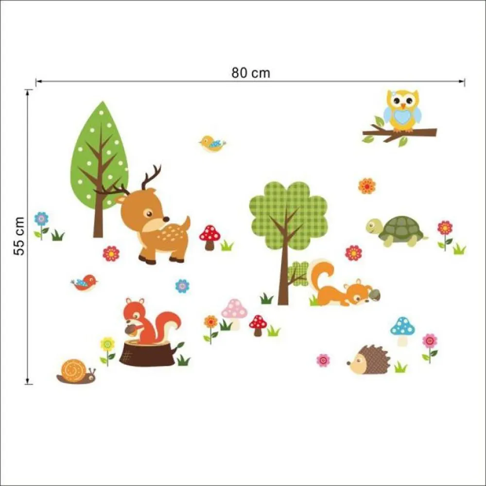 Decorative forest animals vinyl. Wall Stickers Vinyl Decal Bedroom. Vinyl wall. Vinyl infant