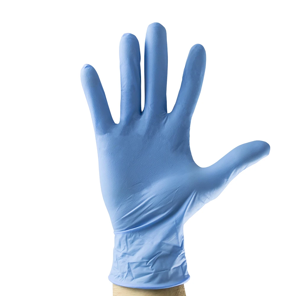 JBM 53894 pack 100 gloves M disposable nitrile blue powder-free non-sterile ambidextrous in ISO 21420, 374-1, 374-5