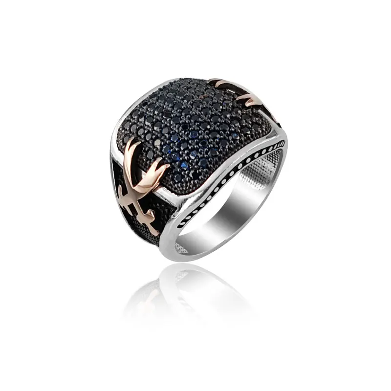 925 Silver Islamic Style Covered Ring for Men