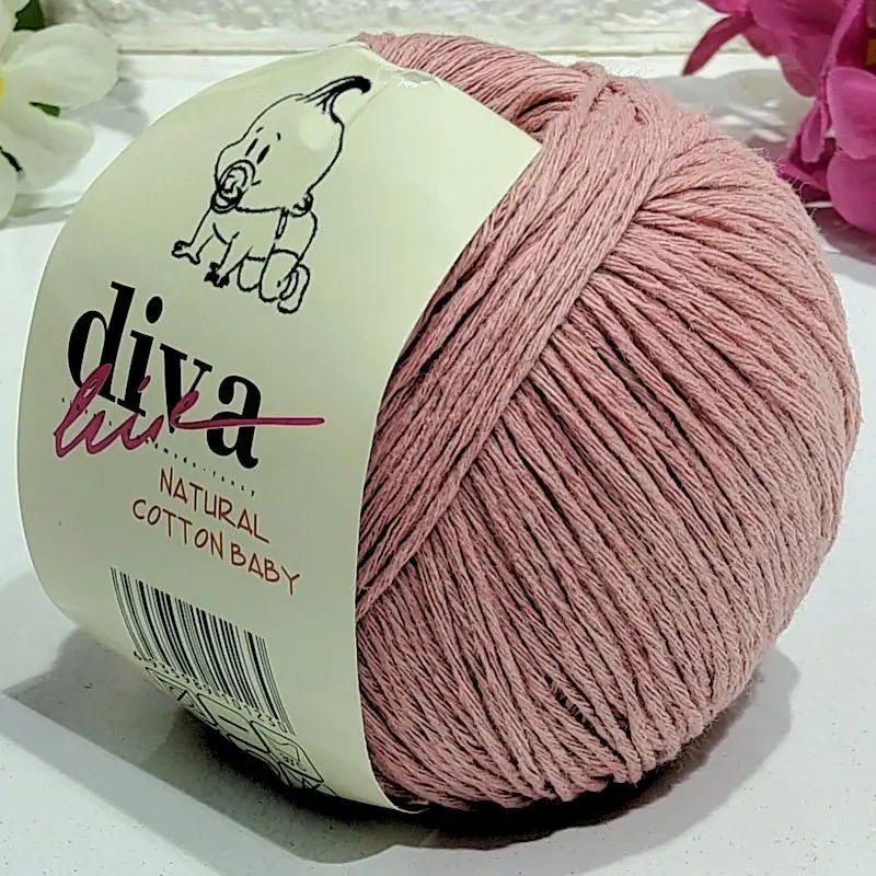 Cotton Knitting Yarn - 38 Color Options - 200m (50gr) - Diva Natural Cotton Baby - Beret - Scarf - Sweaters - Cardigans - Vest - Scarves - Amigurumi - Vests - Sweater - DIY