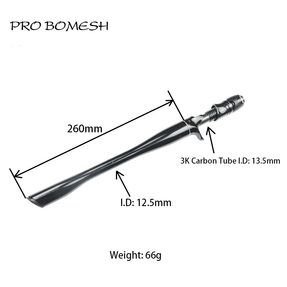 Pro Bomesh 1 Set Taper ABS Plastic Tube Grip Butt Section Spin Cast Rod Building Component Handle Repair DIY Blank Accessory