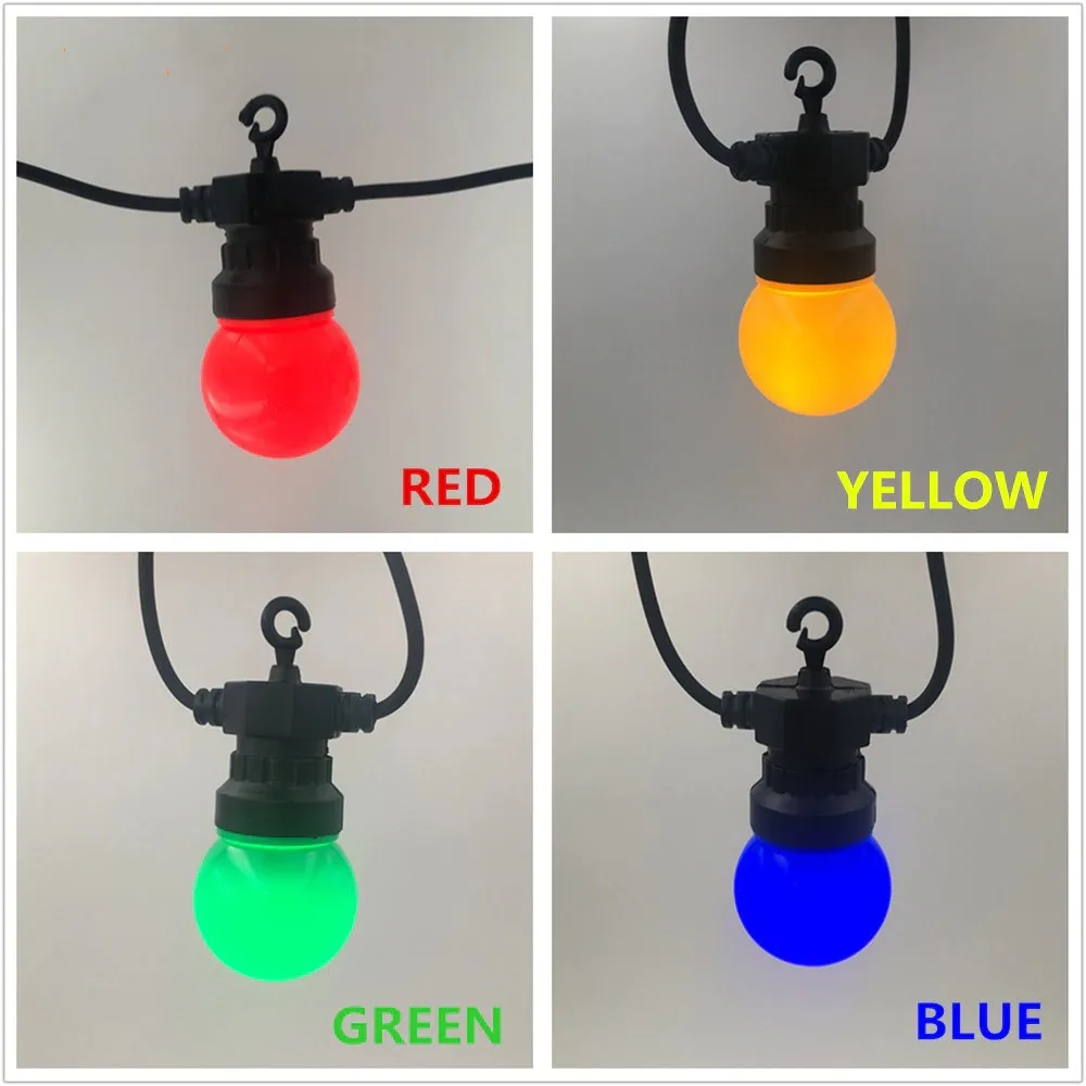 IP65 LED Globe G50 Multicolor Bulb String Connectable Outdoor Colorful String Lights For Decorative Wedding Christmas Garland