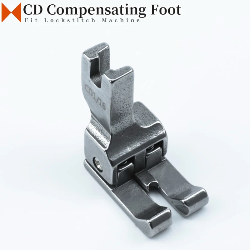 CD1/32'' 1/16'' 1/8'' 3/16'' 1/4'' Industrial Sewing Machine Double Compensating Presser Foot Made By Steel Lockstitch Standard